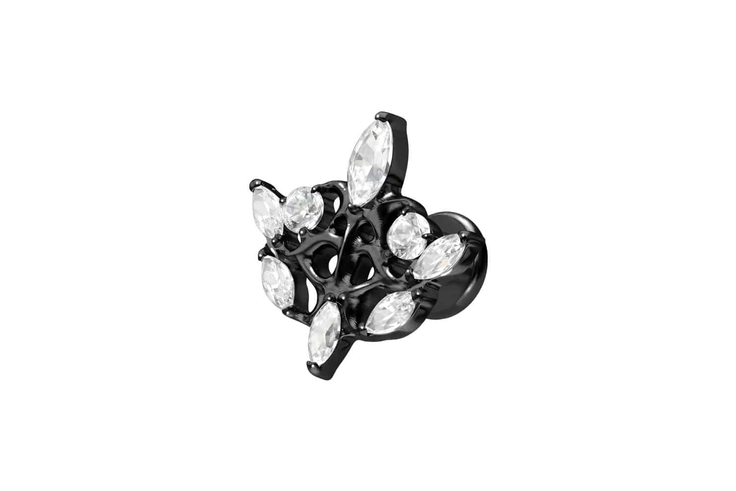 Titan Labret Piercing mit Innengewinde GOTISCHES DESIGN